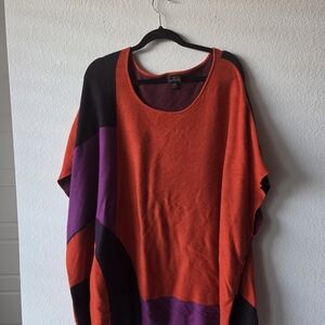 Colorful Colorblock Oversized Worthington Women's Sweater Size L/XL